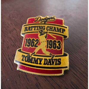 Collectible Pinback Dodgers Batting Champ 1962 1963 Tommy Davis #5